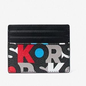 MICHAEL KORS Cooper Graphic Logo Tall Card Case